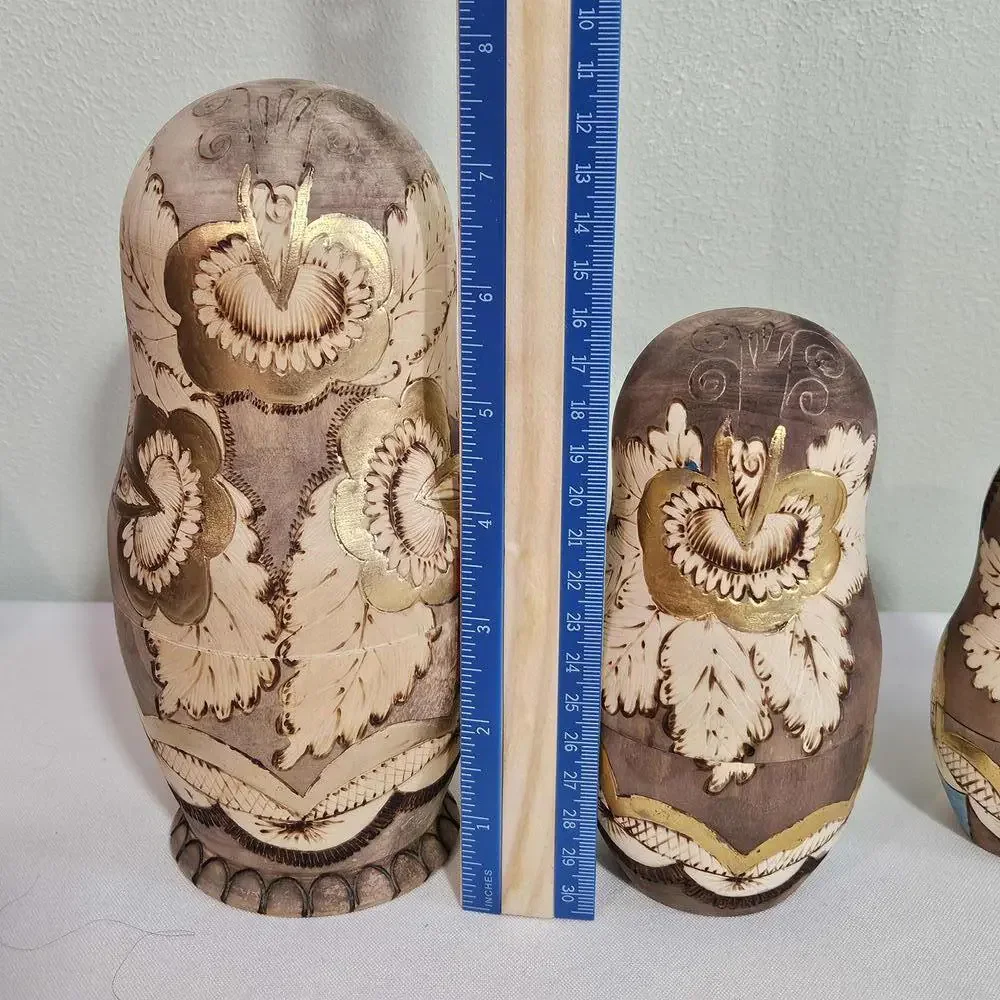 Russian 7 Pc Matryoshka Nesting Doll Sergiev Posad 1989 Soviet Signed Cathedral - Picture 10 of 15